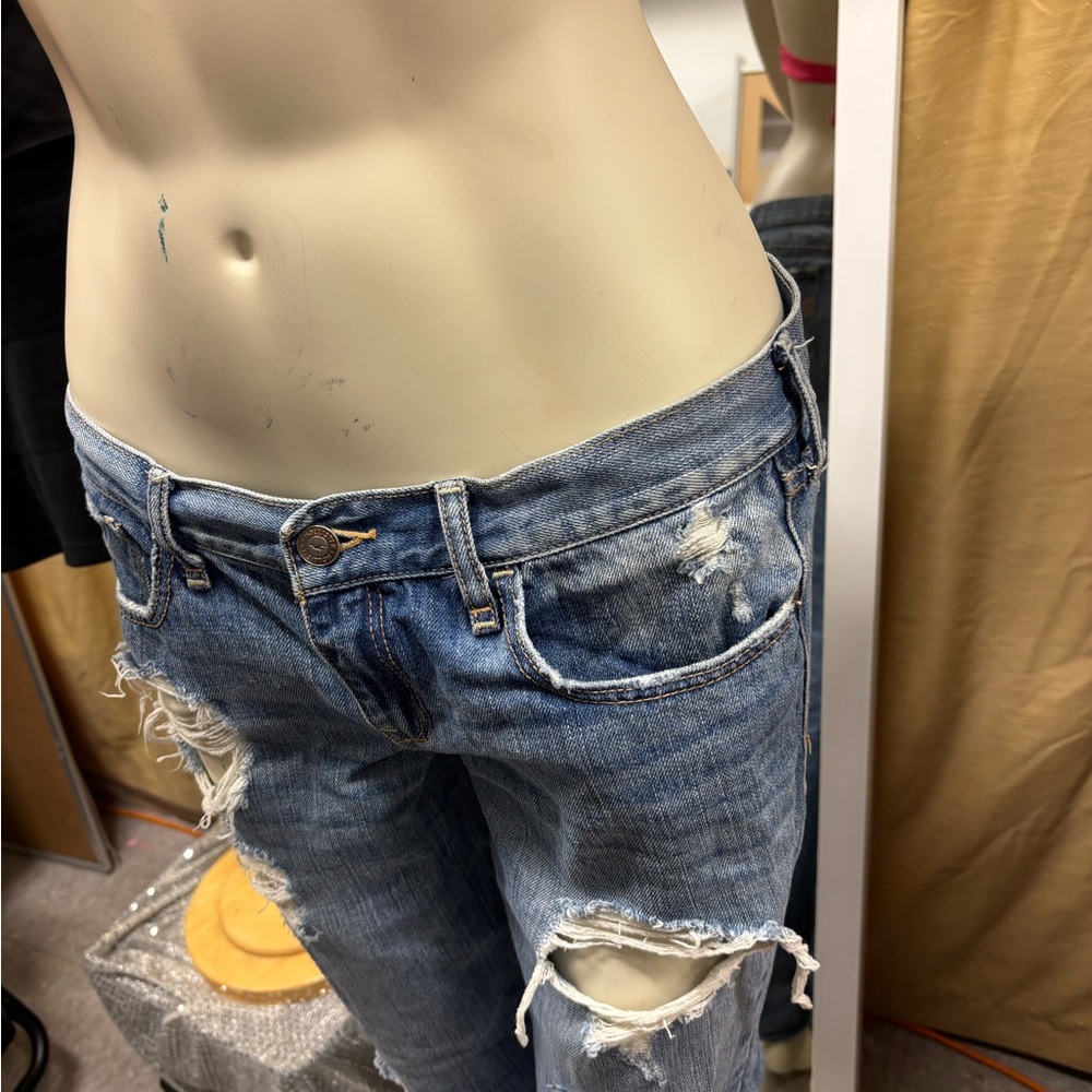 Hollister Medium Blue Ripped Skinny Jeans - Picture 15 of 16